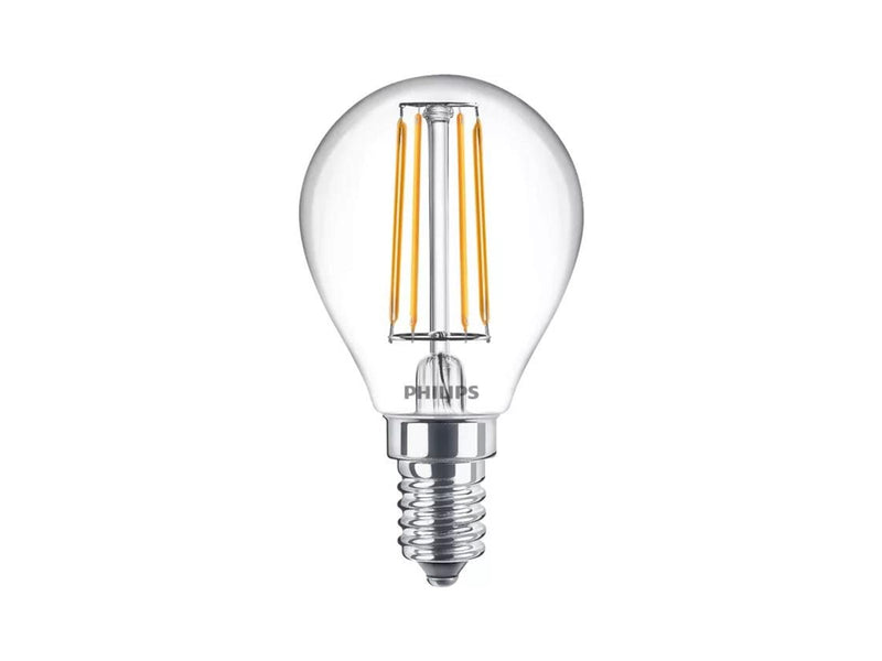 Philips LED-Lampe P45 4,3W/827 (40W) Clear 6-pack E14