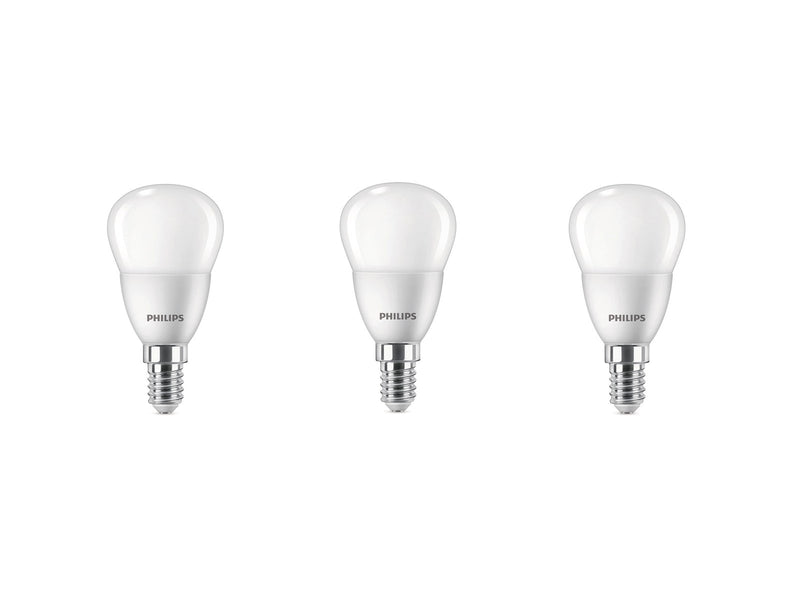 Philips LED-Lampe P45 4.9W/827 (40W) 3-pack E14