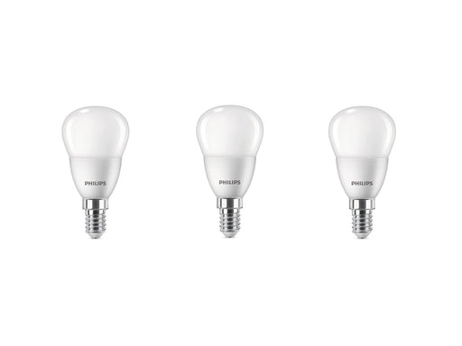 Philips LED-Lampe P45 4.9W/827 (40W) 3-pack E14