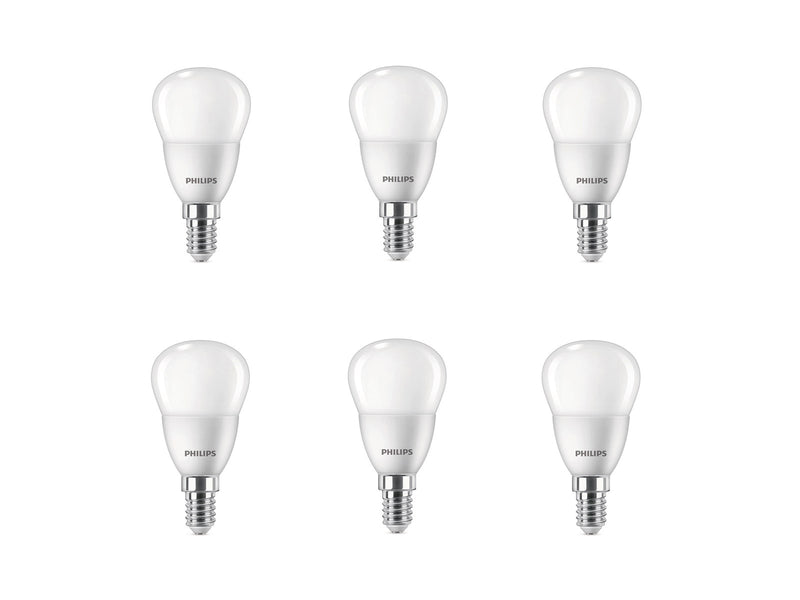 Philips LED-Lampe P45 4.9W/827 (40W) 6-pack E14