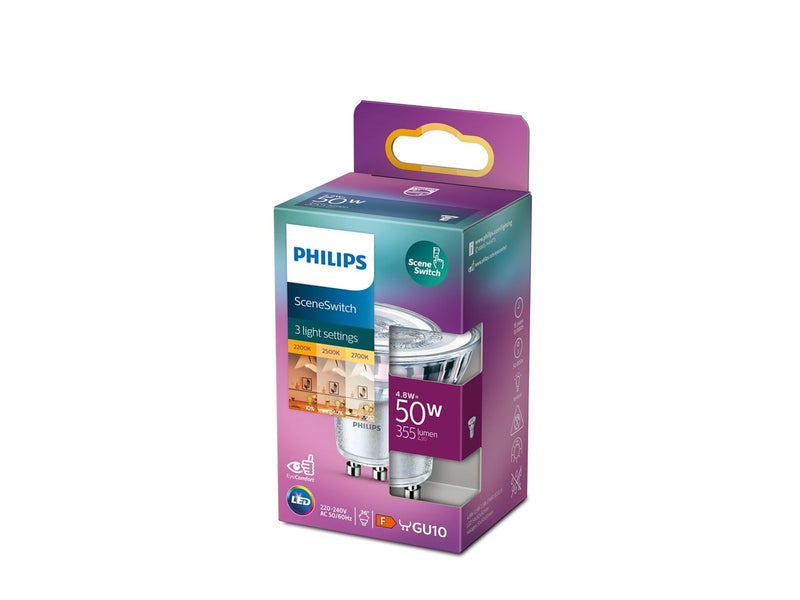 Philips LED-Lampe SceneSwitch 4.8W (50W) 822-827 36° GU10