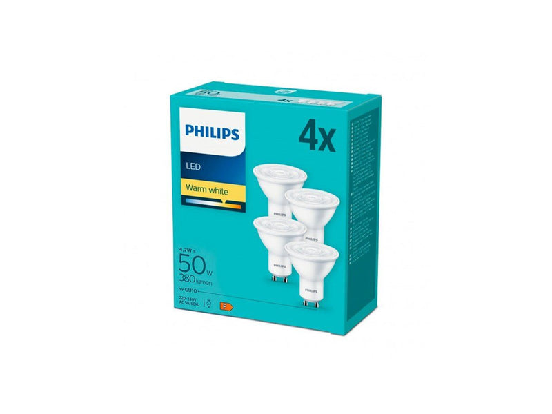 Philips LED-Lampe Spot PAR16 4.7W/827 (50W) 36° 4-pack GU10