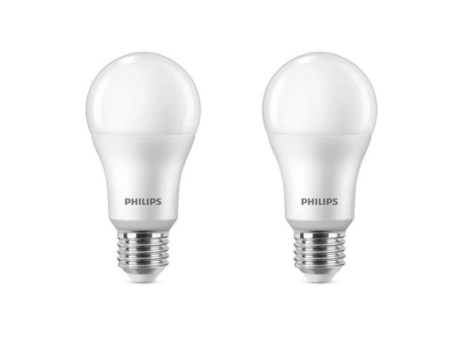 Philips LED-Lampe Standard 13W/827 (100W) Frosted 2-pack E27