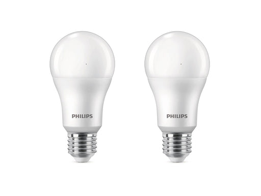 Philips LED-Lampe Standard 13W/840 (100W) frosted 2-pack E27