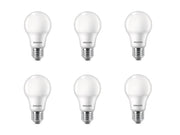 Philips LED-Lampe Standard 4.9W/827 (40W) Frosted 6-pack E27