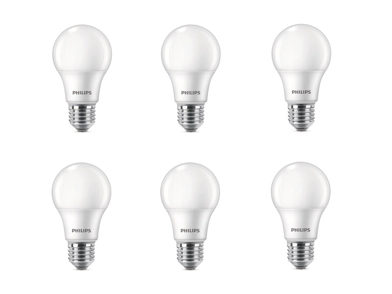 Philips LED-Lampe Standard 4.9W/827 (40W) Frosted 6-pack E27