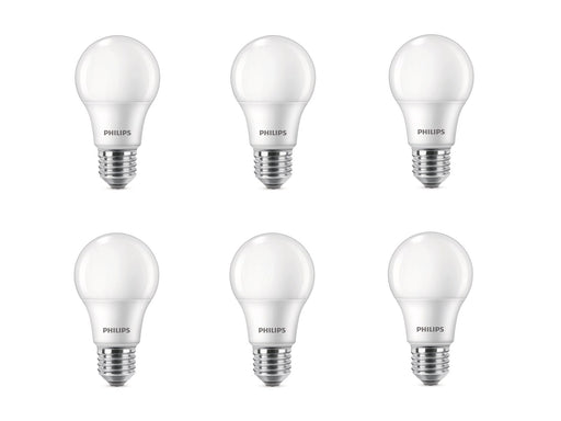 Philips LED-Lampe Standard 4.9W/827 (40W) Frosted 6-pack E27