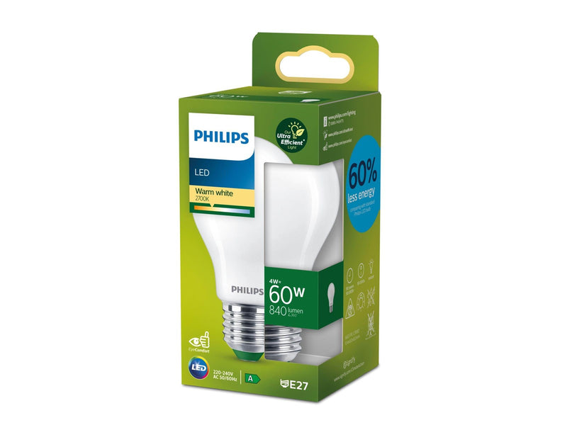 Philips LED-Lampe Standard 4W/840 (60W) Frosted E27