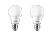 Philips LED-Lampe Standard 8W/827 (60W) Frosted 2-pack E27