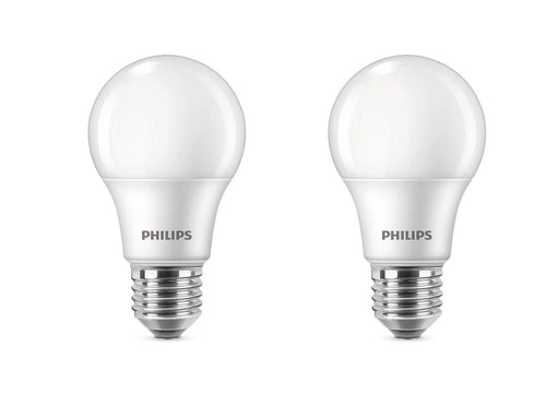 Philips LED-Lampe Standard 8W/827 (60W) Frosted 2-pack E27