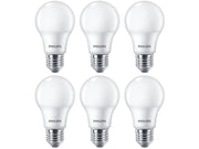 Philips LED-Lampe Standard 8W/827 (60W) Frosted 6-pack E27