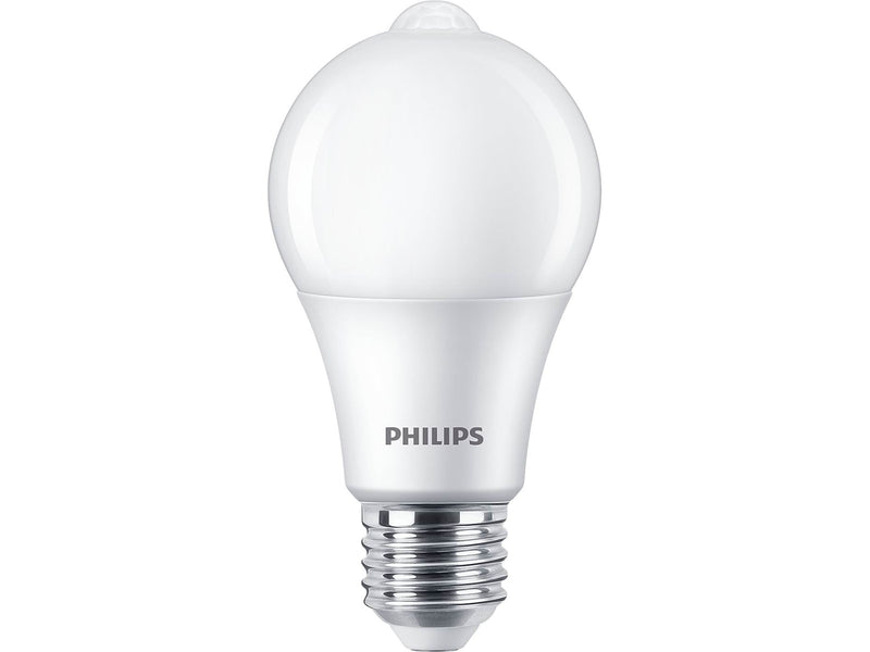 Philips LED-Lampe Standard Sensor 8W/827 (60W) Frosted E27