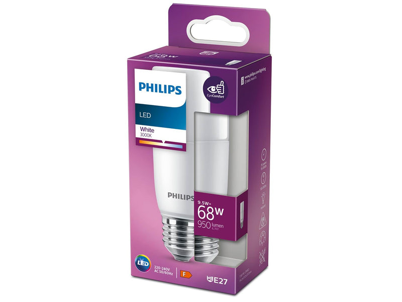 Philips LED-Lampe Stick 9.5W/830 (68W) Frosted E27