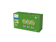 Philips LED-Lampe Ultra Efficient A60 7.3W/827 (100W) Clear 3-pack E27