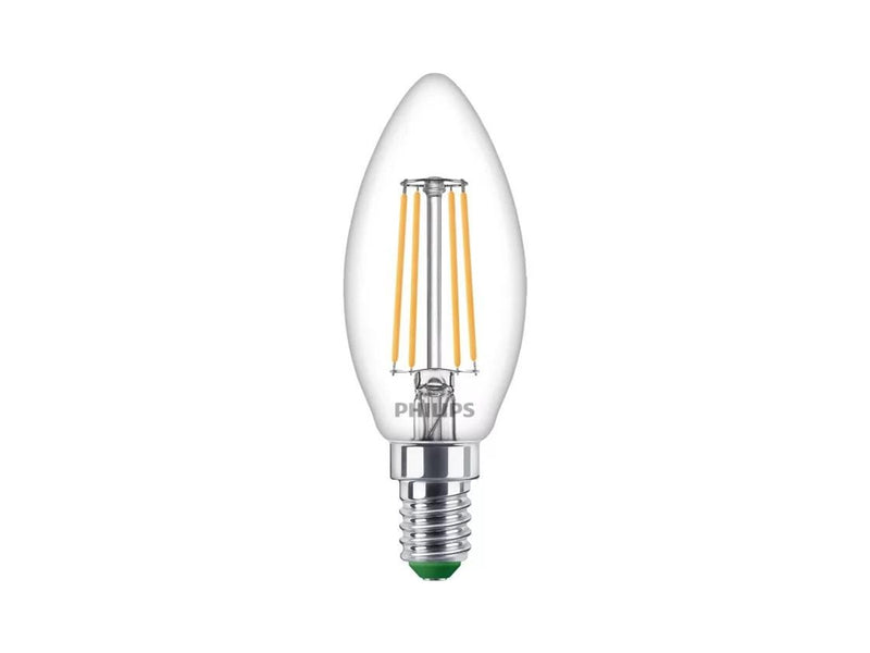 Philips LED-Lampe Ultra Efficient B35 2.3W/827 (40W) Clear 3-pack E14