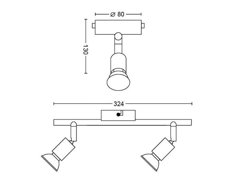 Philips Limbali bar/tube nickel 2x50w 230v