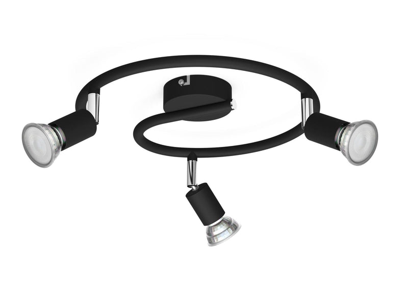 Philips Limbali plate/spiral black 3x50W 230V