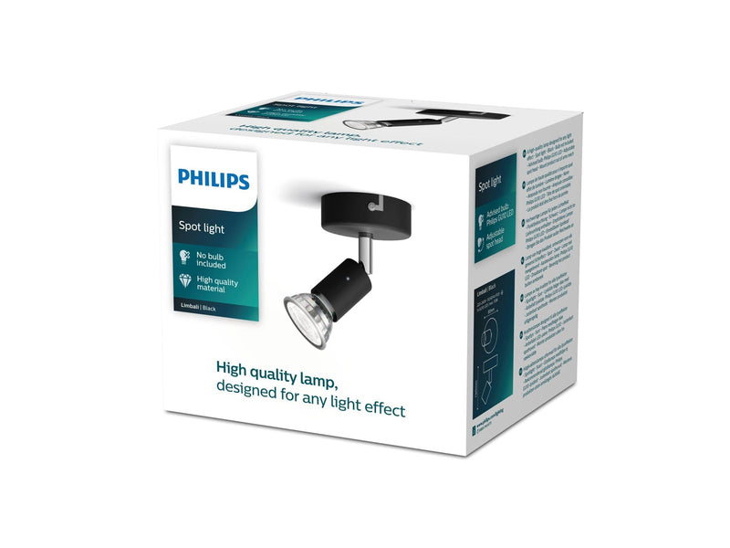 Philips Limbali single spot black 1x50W 230V