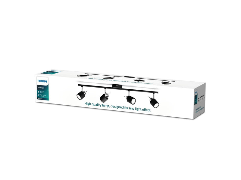 Philips Meranti bar/tube black 4x35W 230V