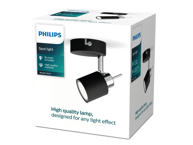 Philips Meranti single spot black 1x35W 230V