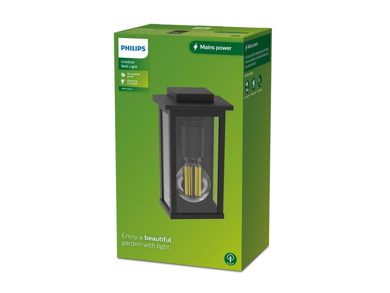 Philips Mirth outdoor wall lamp black