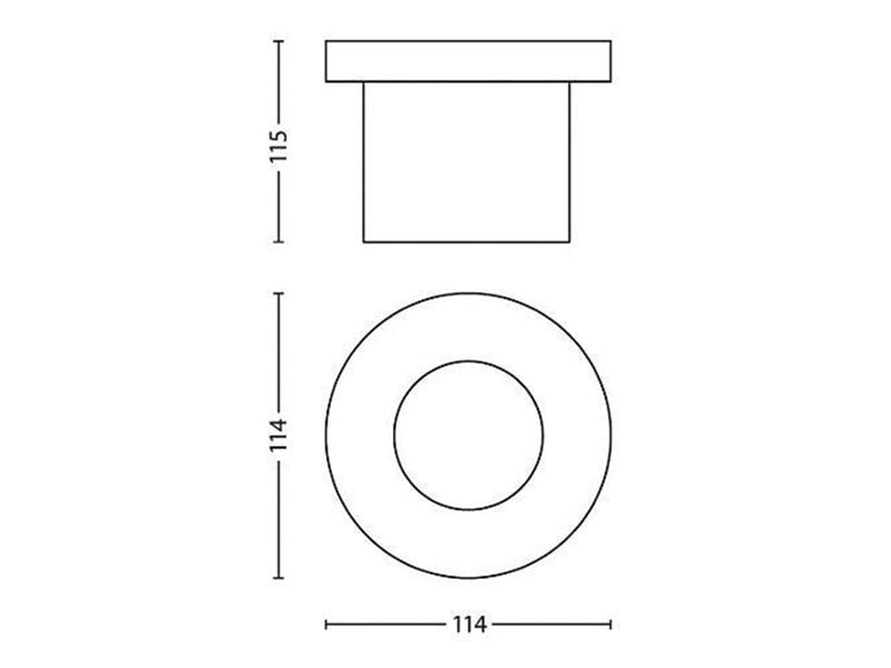 Philips Moss recessed inox 1x3W 230V