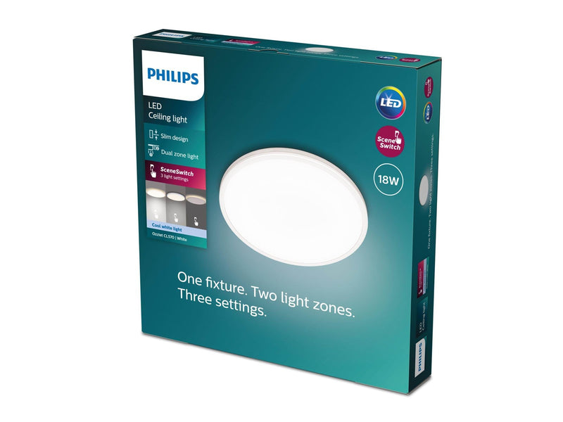 Philips Ozziet ceiling lamp Ø30 cm 18W 4000K white