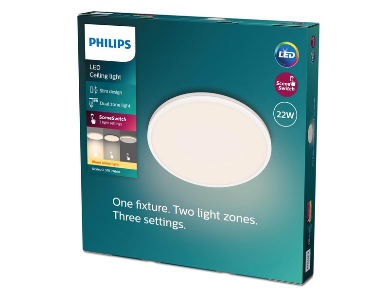 Philips Ozziet ceiling lamp Ø40 cm 22W 2700K white