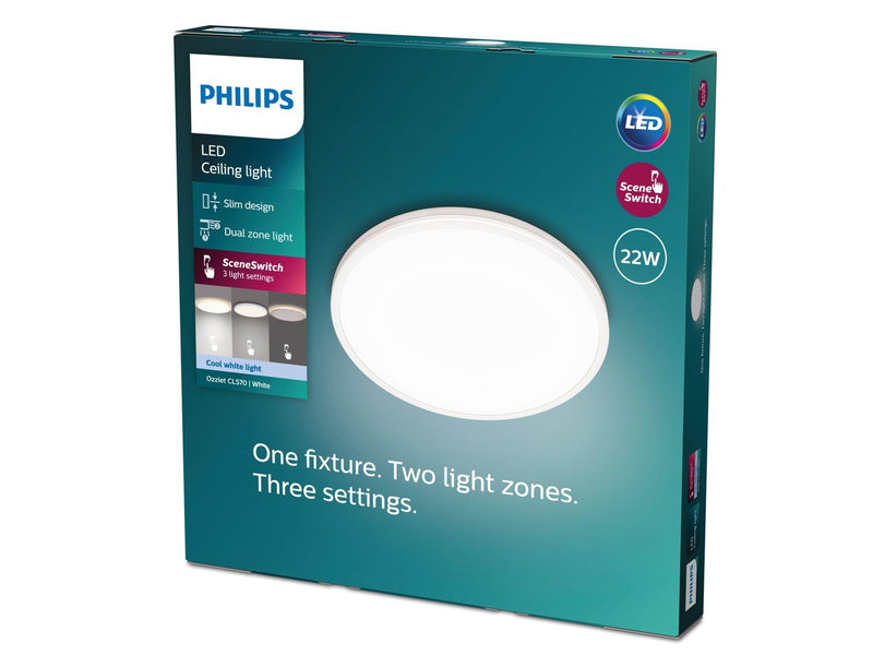 Philips Ozziet ceiling lamp Ø40 cm 22W 4000K white