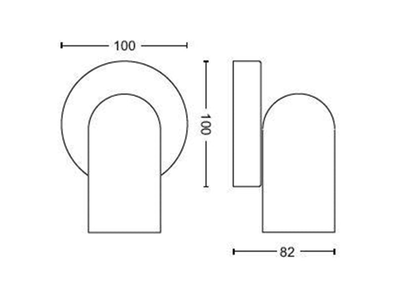 Philips PONGEE single spot black 1xNW