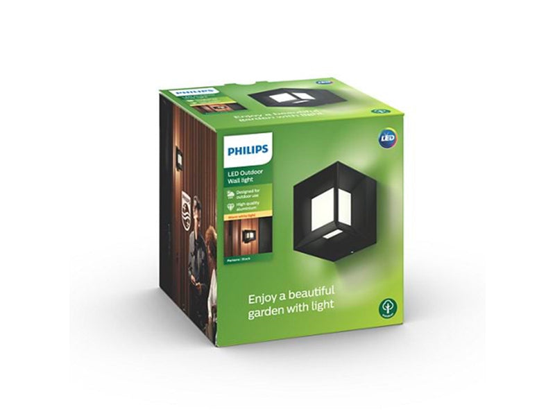 Philips Parterre wall lantern black 1x8W 230V