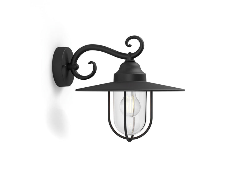 Philips Pasture wall lantern black 1x60W 230V