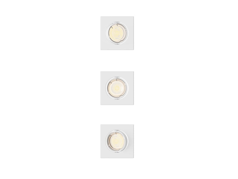 Philips Peridot Rec Kit Sq Aj 7W WH 3pk