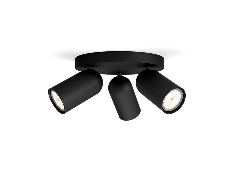 Philips Pongee spot 3xGU10, schwarz