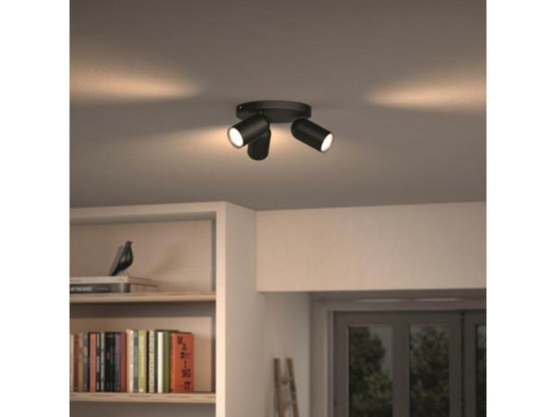 Philips Pongee spot 3xGU10, schwarz