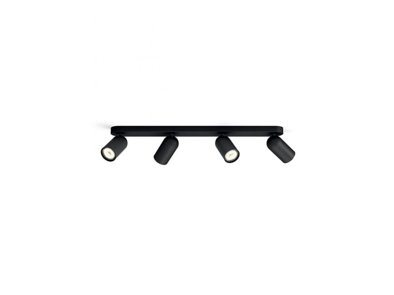 Philips Pongee spotschiene 4xGU10, schwarz