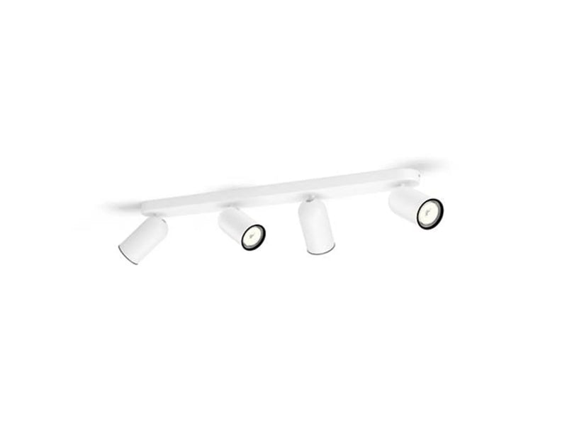 Philips Pongee spotschiene 4xGU10, weiß