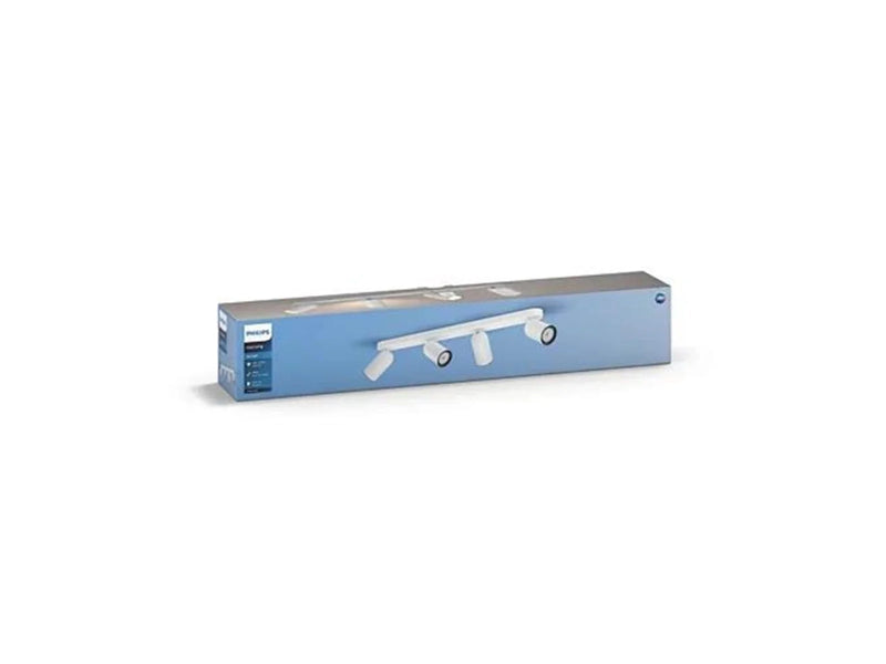 Philips Pongee spotschiene 4xGU10, weiß