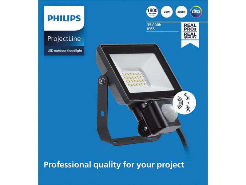 Philips Projectline Floodlight 20W 3000K Sensor