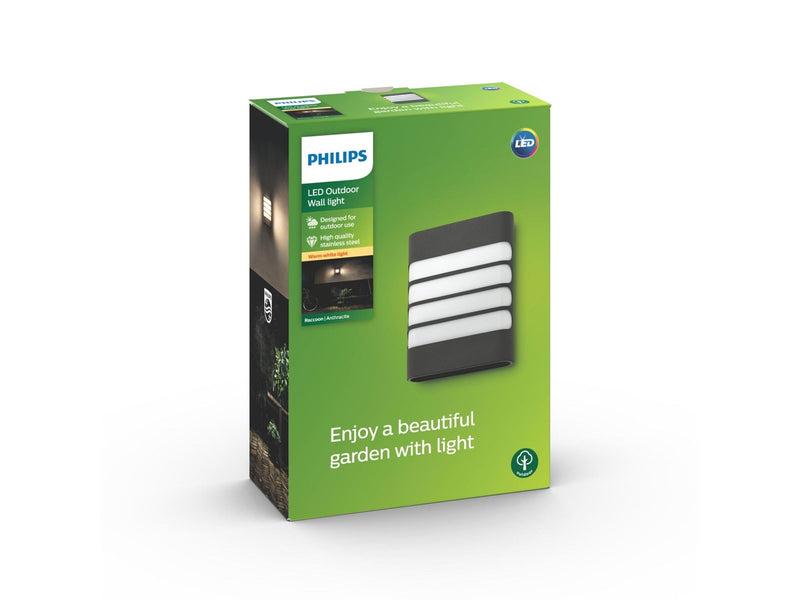 Philips Raccoon wall lantern LED antracit 1x4W