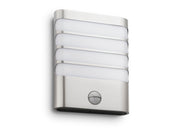 Philips Raccoon wall lantern LED inox 1x4W SELV IR (sensor