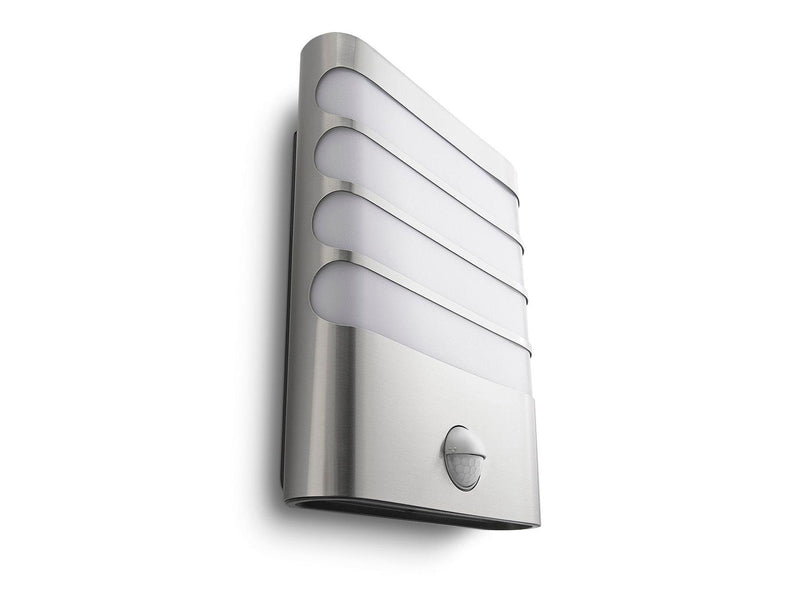 Philips Raccoon wall lantern LED inox 1x4W SELV IR (sensor