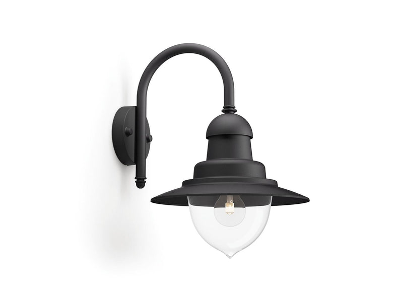 Philips Raindrop wall lantern black 1x60W 230V| No bulb Ha