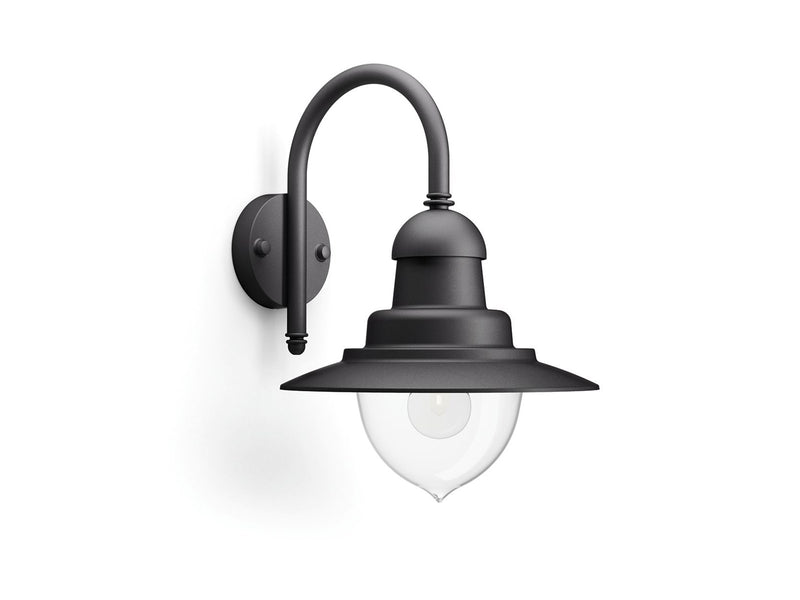 Philips Raindrop wall lantern black 1x60W 230V| No bulb Ha