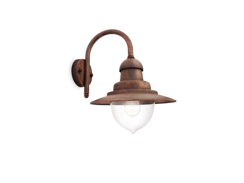 Philips Raindrop wall lantern bronze 1x60W 230V| No bulb H