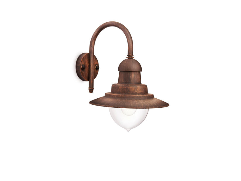 Philips Raindrop wall lantern bronze 1x60W 230V| No bulb H