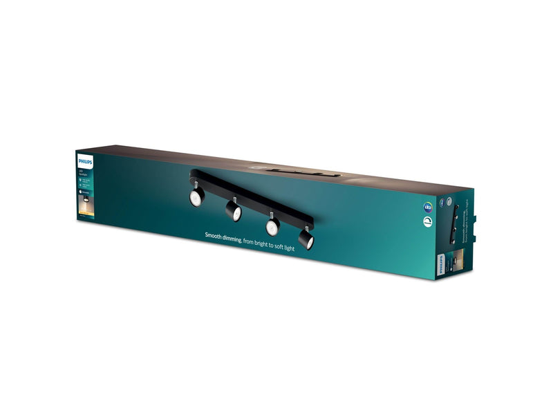 Philips STAR bar/tube black 4x4.5W SELV Dim