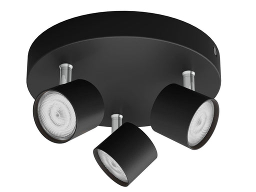 Philips STAR plate/spiral black 3x4.5W SELV Dim