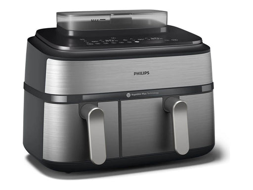 Philips Series 5000 NA555 - Dual Basket Heißluftfritteuse - Silber