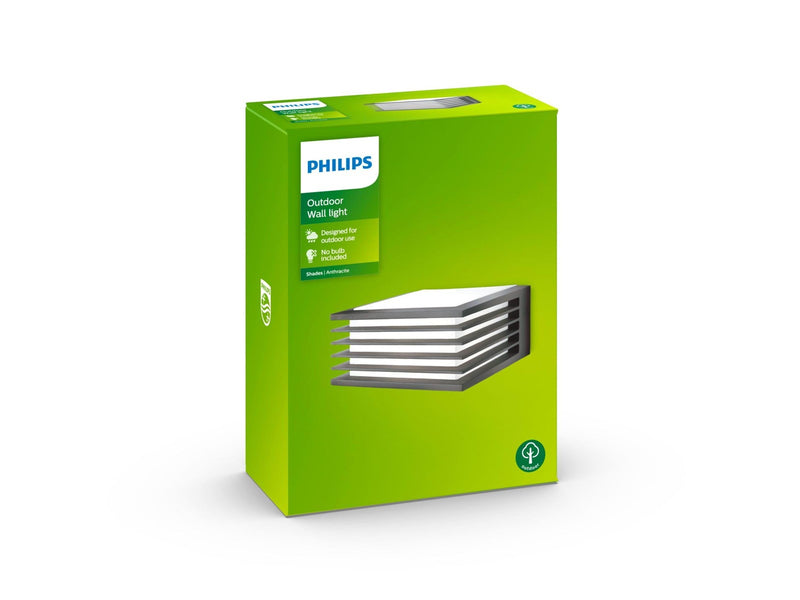 Philips Shades wall lantern anthracite 1x42W 230